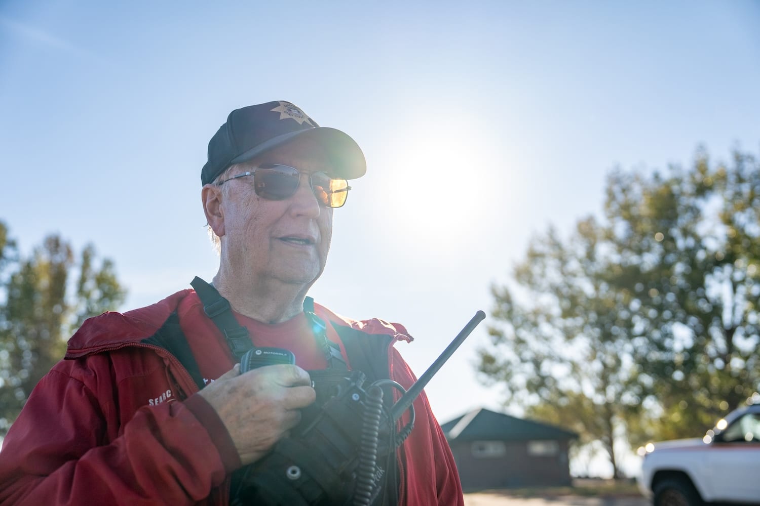 Utah County Sheriff Search and Rescue volunteers gathering during an event